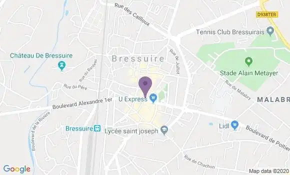 Localisation Banque Postale Agence de Bressuire