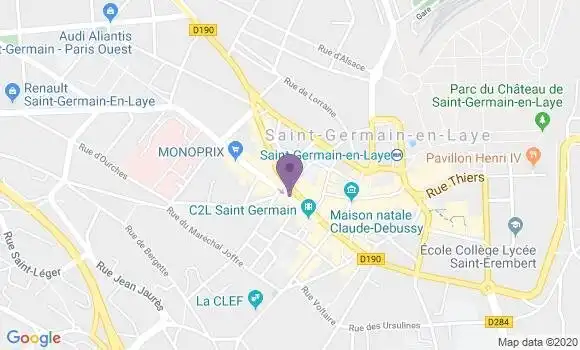 Localisation Banque Postale Agence de Saint Germain en Laye Centre
