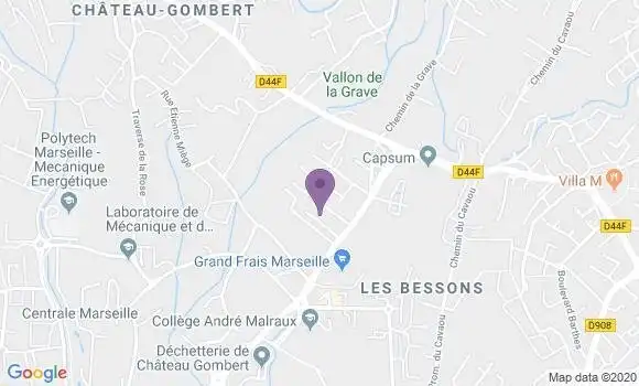 Localisation LCL Agence de Marseille Château Gombert