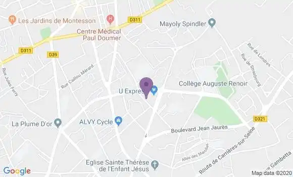 Localisation Banque Postale Agence de Chatou Europe