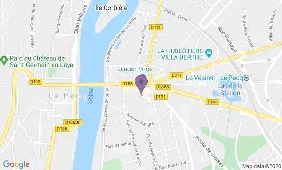 Localisation Banque Postale Agence de Le Vésinet Rond Point
