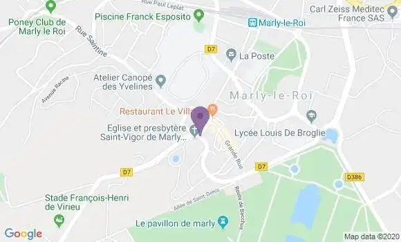 Localisation Banque Postale Agence de Marly le Roi Grandes Terres