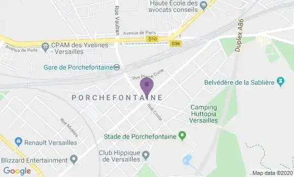 Localisation Banque Postale Agence de Versailles Porchefontaine