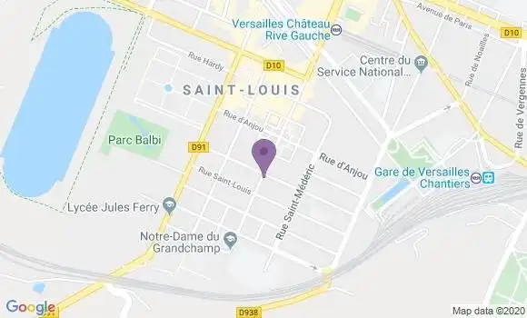 Localisation Banque Postale Agence de Versailles Saint Louis