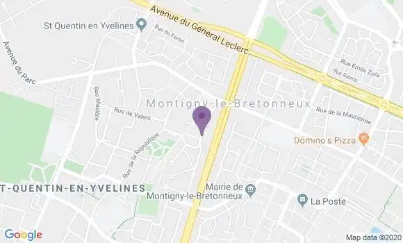 Localisation Banque Postale Agence de Voisins le Bretonneux