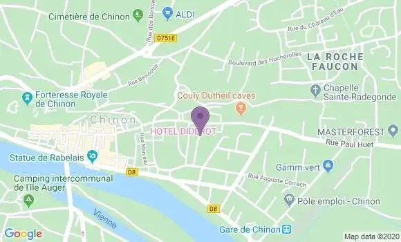 Localisation LCL Agence de Chinon