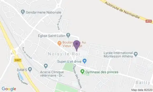 Localisation Banque Postale Agence de Noisy le Roi