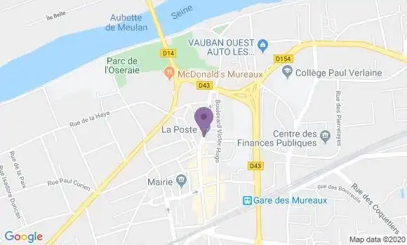 Localisation Banque Postale Agence de Les Mureaux