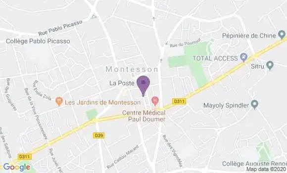 Localisation Banque Postale Agence de Montesson
