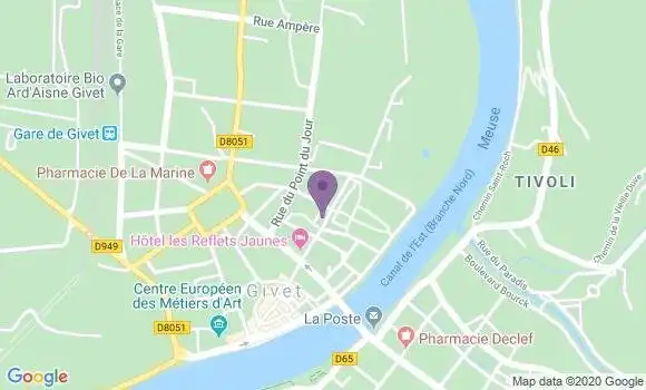 Localisation LCL Agence de Givet