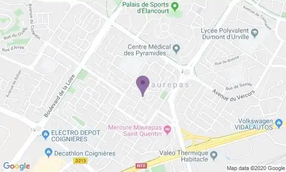 Localisation Banque Postale Agence de Maurepas