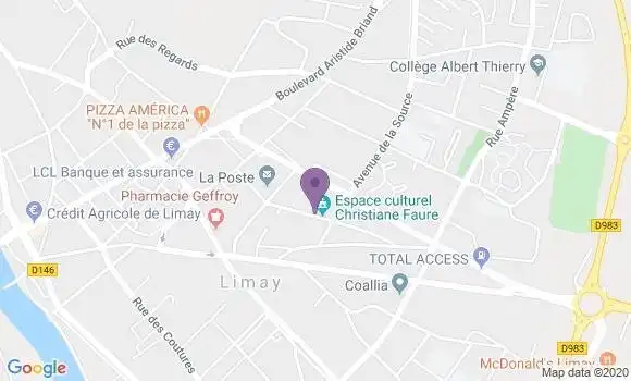 Localisation Banque Postale Agence de Limay