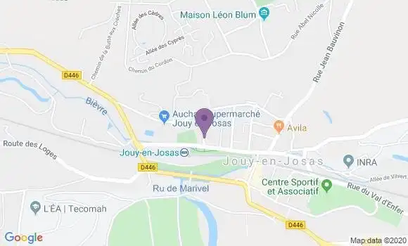 Localisation Banque Postale Agence de Jouy en Josas