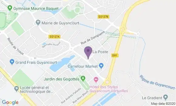 Localisation Banque Postale Agence de Guyancourt Villaroy