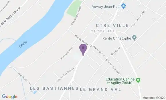 Localisation Banque Postale Agence de Freneuse