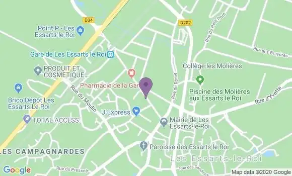 Localisation Banque Postale Agence de Les Essarts le Roi