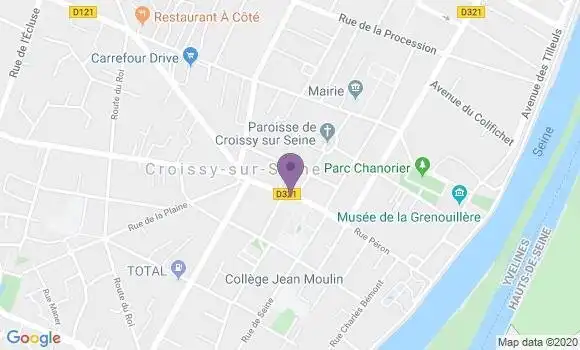 Localisation Banque Postale Agence de Croissy sur Seine