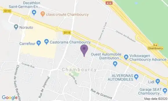 Localisation Banque Postale Agence de Chambourcy