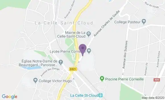 Localisation Banque Postale Agence de La Celle Saint Cloud Hôtel de Ville