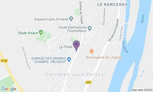 Localisation Banque Postale Agence de Carrières sous Poissy Monet