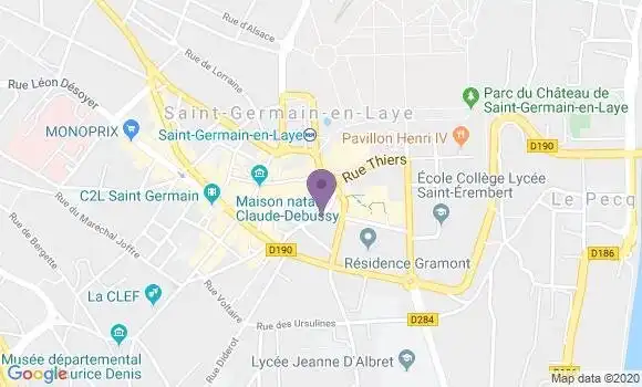 Localisation Banque Postale Agence de Saint Germain en Laye Château