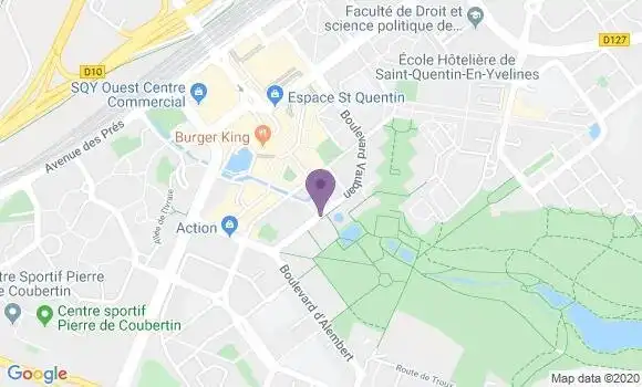 Localisation Banque Postale Agence de Montigny le Bretonneux Plan de Troux