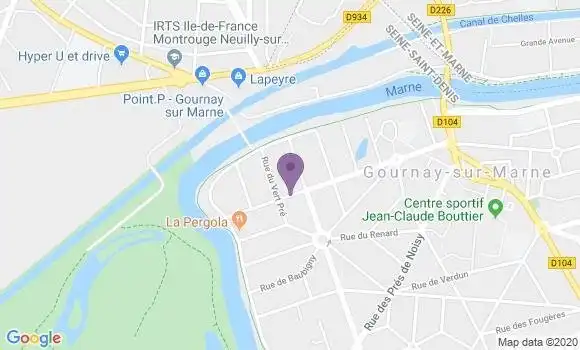 Localisation Banque Postale Agence de Chelles Foch