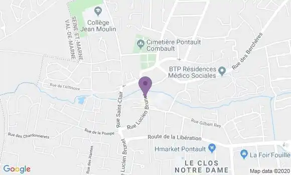 Localisation Banque Postale Agence de Pontault Combault Village
