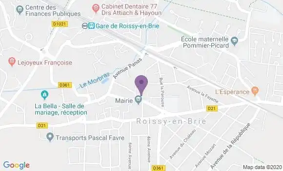 Localisation Banque Postale Agence de Roissy en Brie Charles Pathé