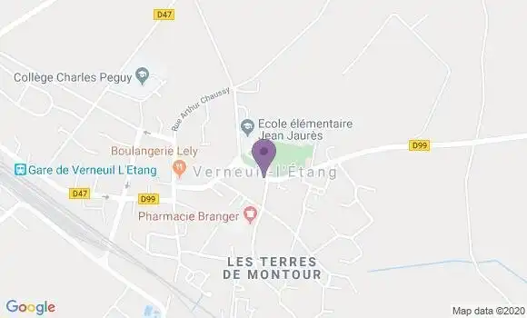 Localisation Banque Postale Agence de Verneuil l