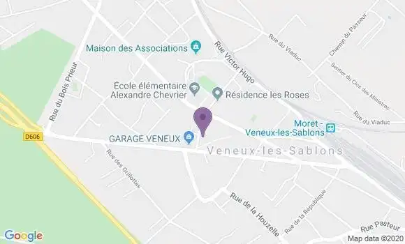 Localisation Banque Postale Agence de Veneux les Sablons