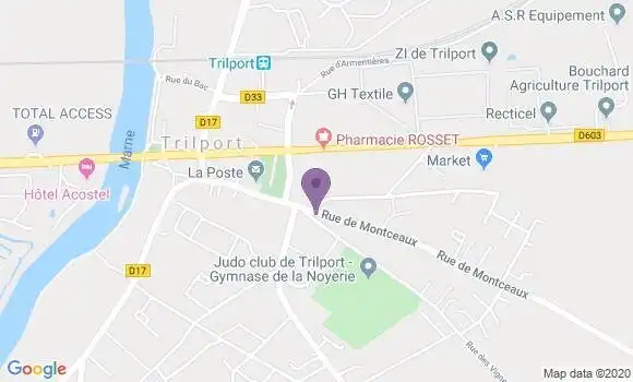 Localisation Banque Postale Agence de Trilport