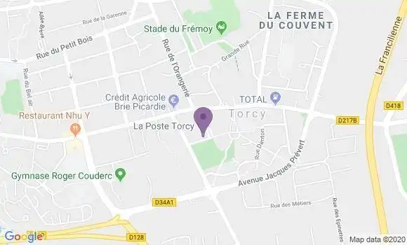 Localisation Banque Postale Agence de Torcy