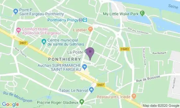Localisation Banque Postale Agence de Saint Fargeau Ponthierry