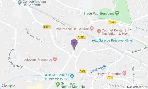 Localisation Banque Postale Agence de Roissy en Brie
