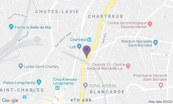 Localisation Société Générale Agence de Marseille Chartreux