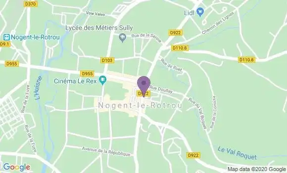 Localisation LCL Agence de Nogent le Rotrou