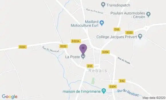 Localisation Banque Postale Agence de Rebais