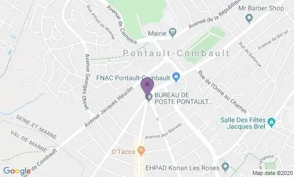 Localisation Banque Postale Agence de Pontault Combault