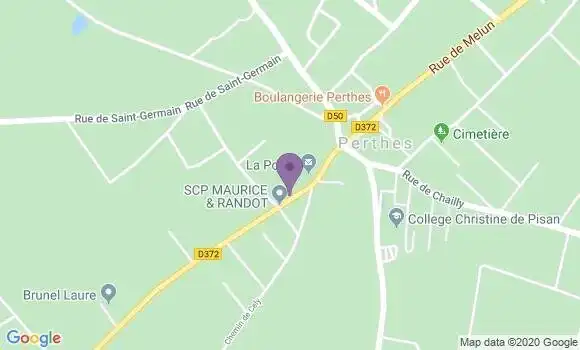 Localisation Banque Postale Agence de Perthes
