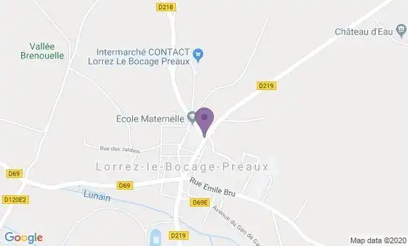 Localisation Banque Postale Agence de Lorrez le Bocage Préaux