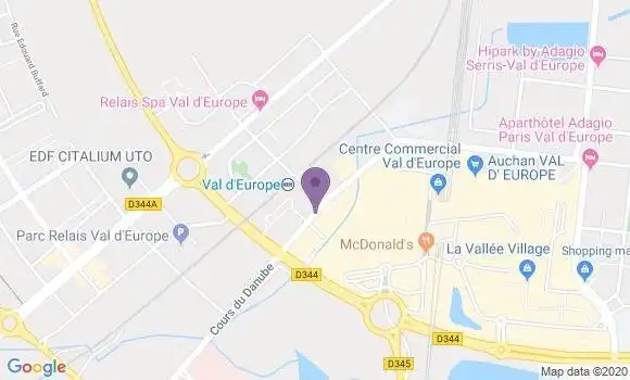 Localisation Banque Postale Agence de Serris Val d