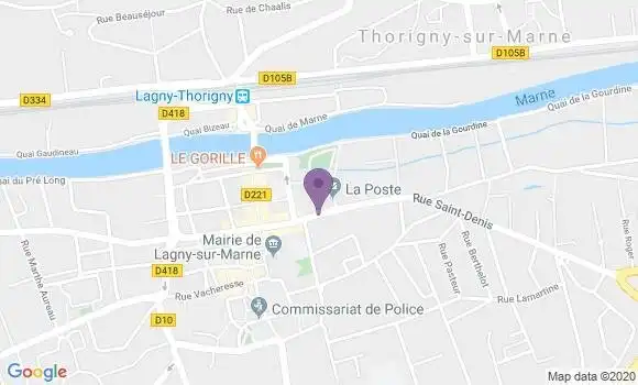 Localisation Banque Postale Agence de Lagny sur Marne