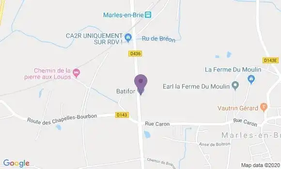 Localisation Banque Postale Agence de Fontenay Trésigny