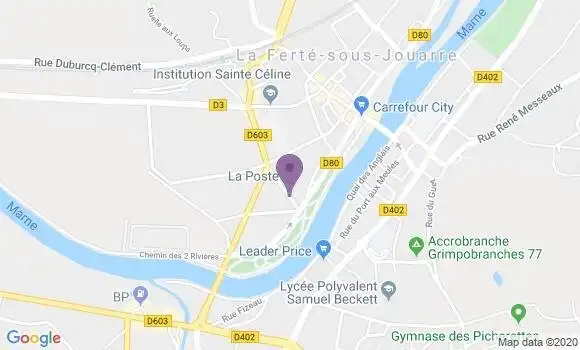 Localisation Banque Postale Agence de La Ferté sous Jouarre
