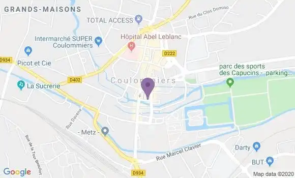 Localisation Banque Postale Agence de Coulommiers