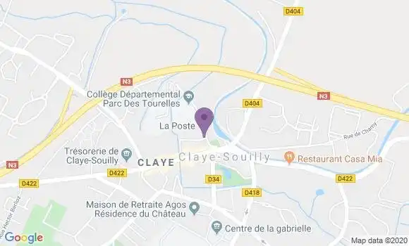 Localisation Banque Postale Agence de Claye Souilly