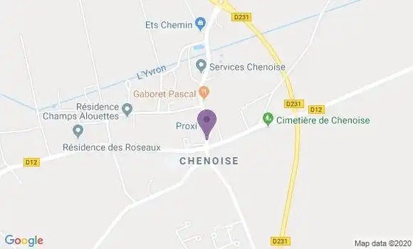 Localisation Banque Postale Agence de Chenoise