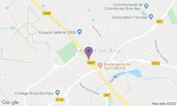 Localisation Banque Postale Agence de Le Châtelet en Brie