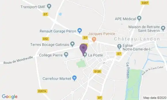 Localisation Banque Postale Agence de Château Landon